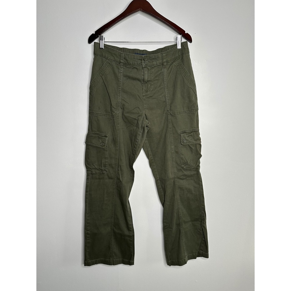 Aeropostale Cargo Bootcut‎ Pants Women's Large Reg Olive Green Utility